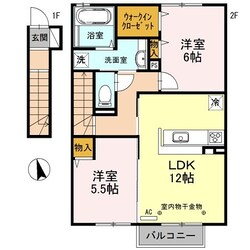 サニーホームズC棟の物件間取画像